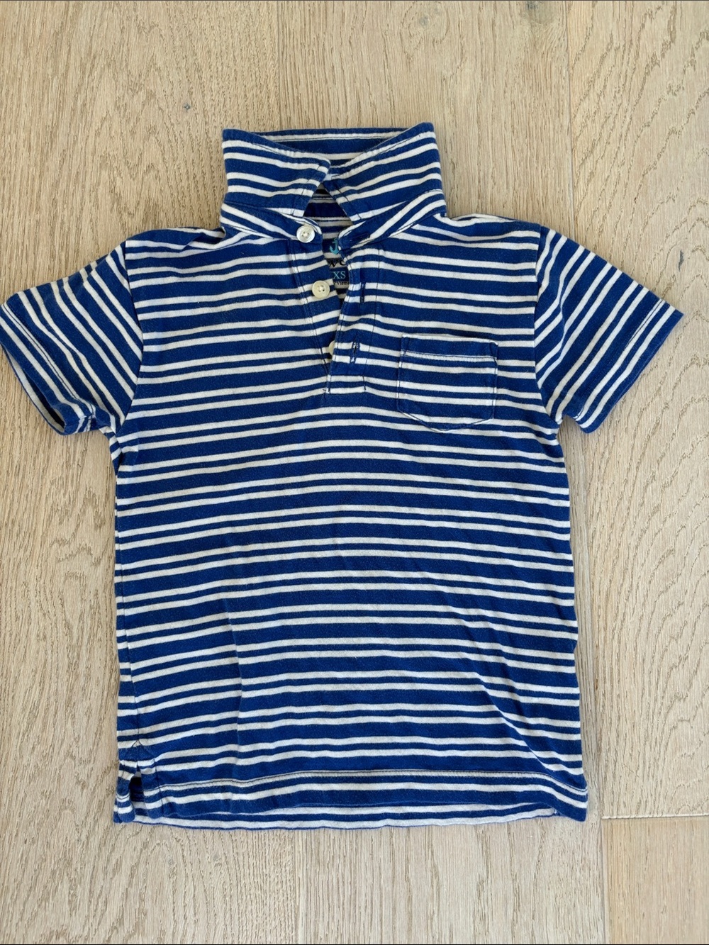 Crewcuts Navy & White Striped Polo Shirt